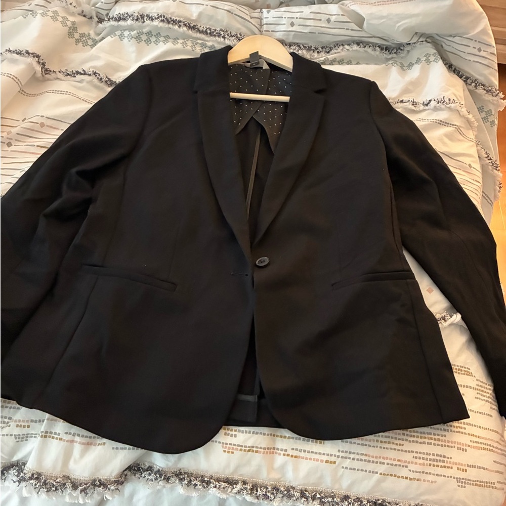 Old Navy Black Polka Dot Blazer